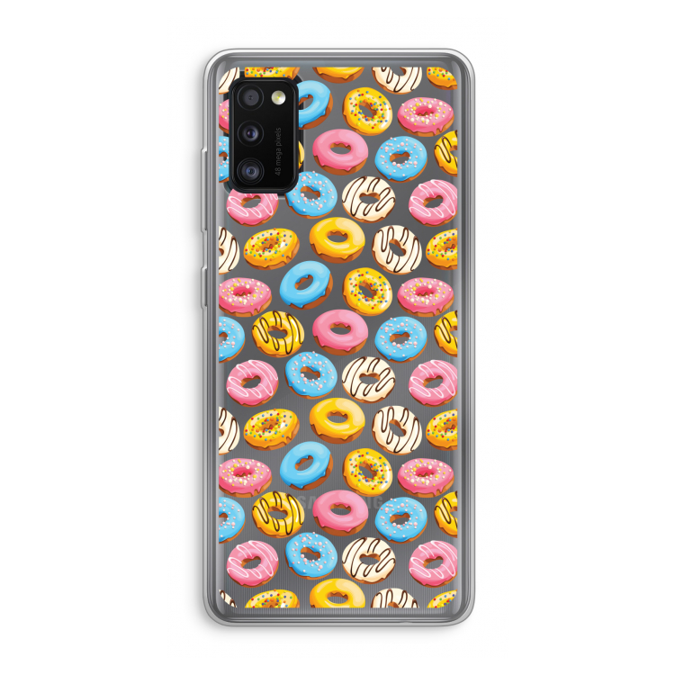 Pink donuts: Samsung Galaxy A41 Transparant Hoesje