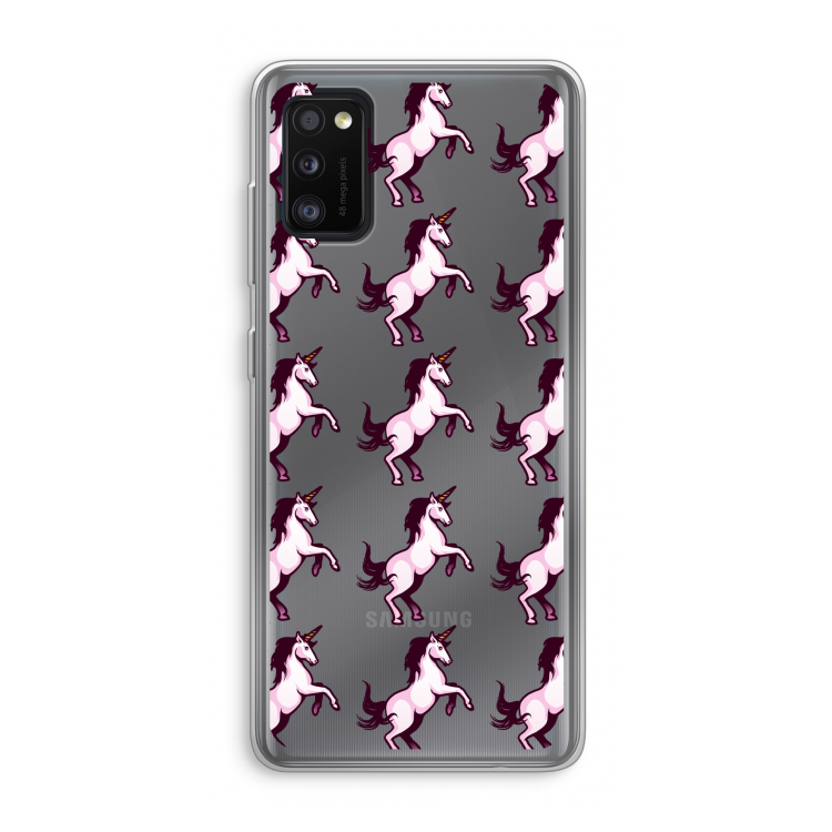 Musketon Unicorn: Samsung Galaxy A41 Transparant Hoesje