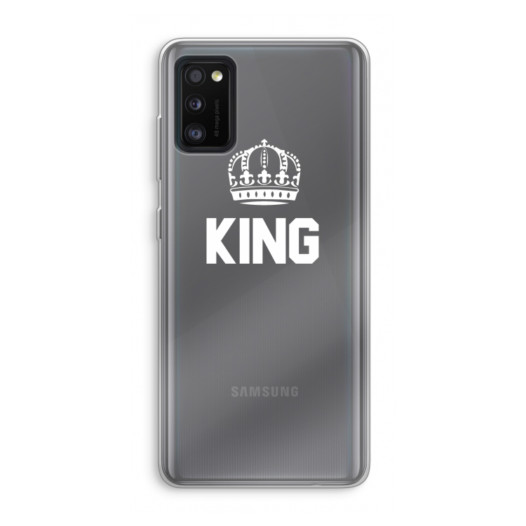 King zwart: Samsung Galaxy A41 Transparant Hoesje