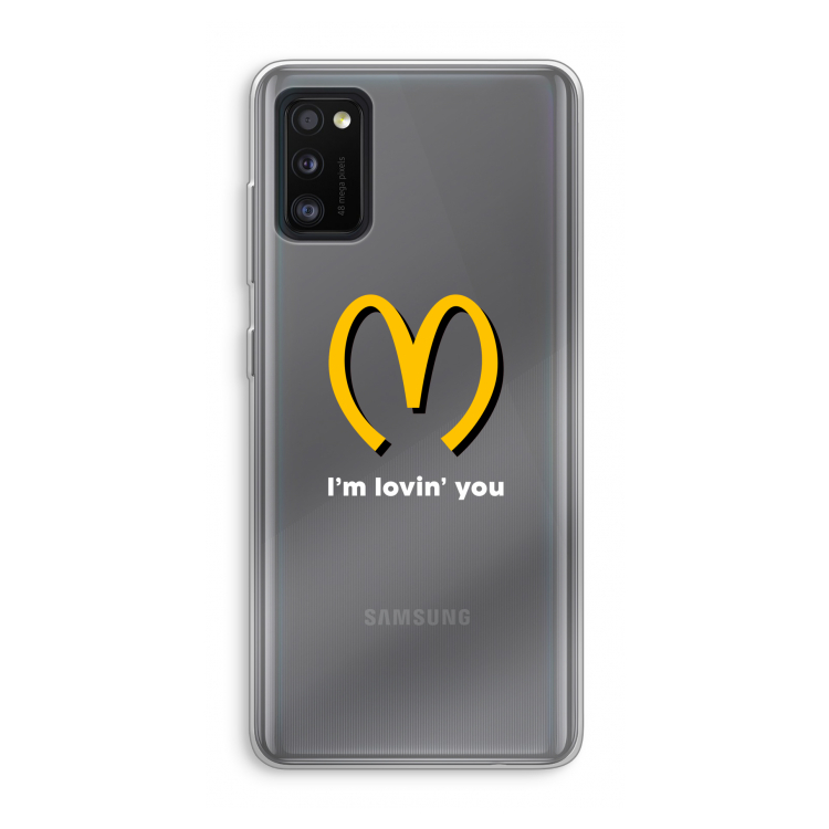 I'm lovin' you: Samsung Galaxy A41 Transparant Hoesje