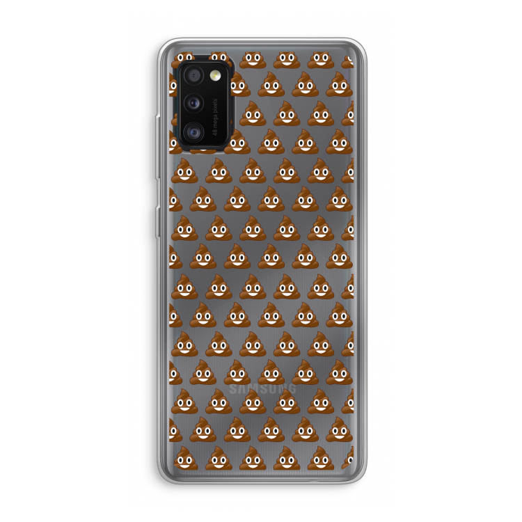 Poop emoji: Samsung Galaxy A41 Transparant Hoesje
