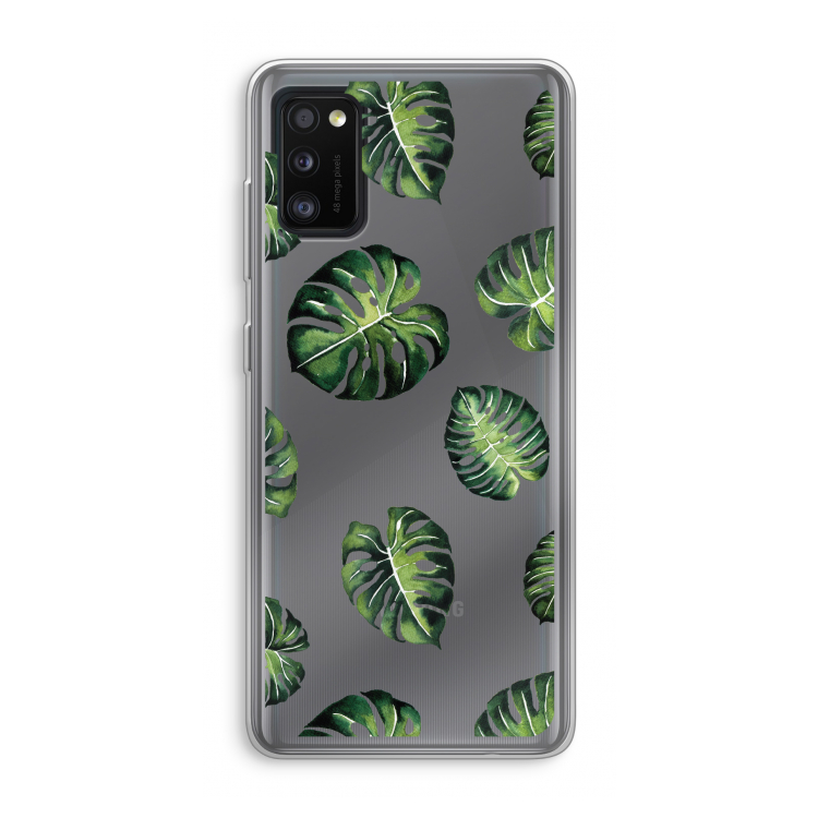 Tropische bladeren: Samsung Galaxy A41 Transparant Hoesje