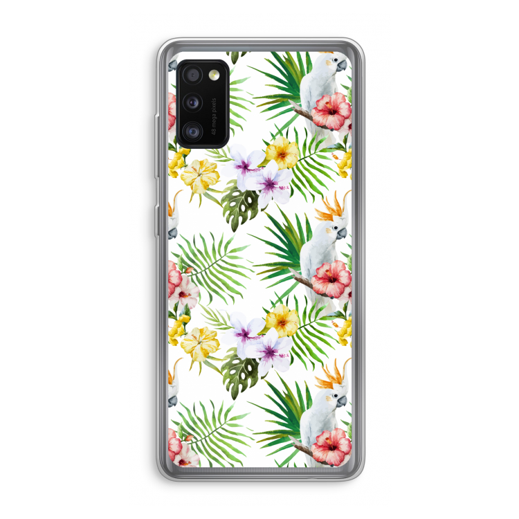 Gele kuif: Samsung Galaxy A41 Transparant Hoesje