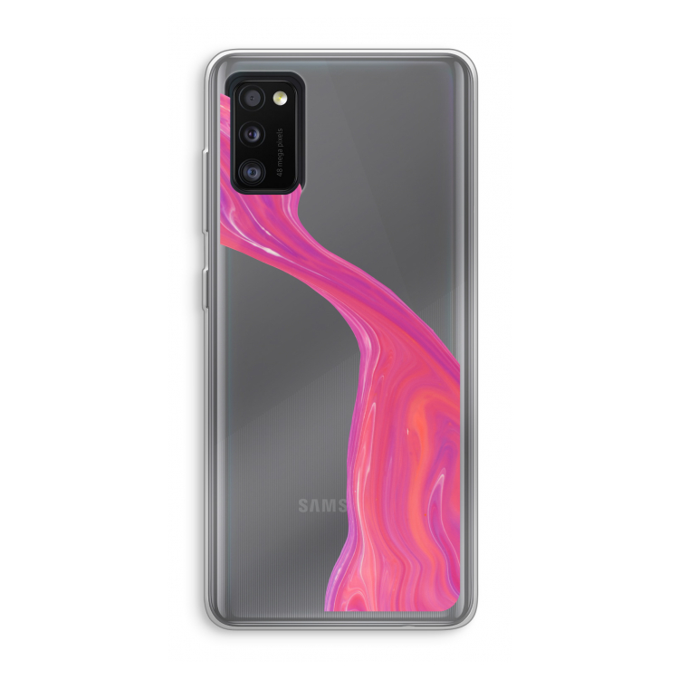 Paarse stroom: Samsung Galaxy A41 Transparant Hoesje