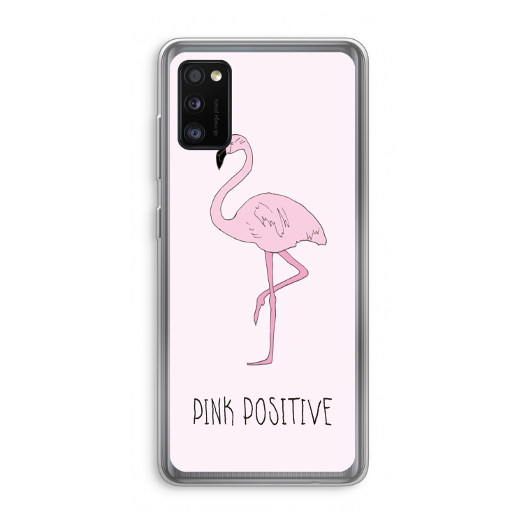 Pink positive: Samsung Galaxy A41 Transparant Hoesje