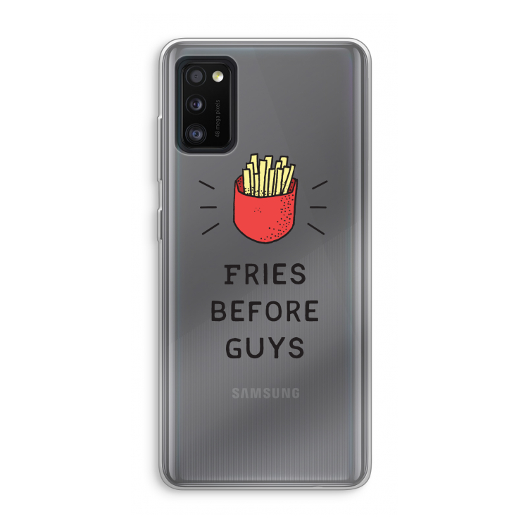 Fries before guys: Samsung Galaxy A41 Transparant Hoesje