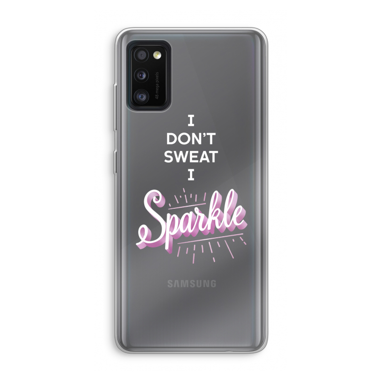Sparkle quote: Samsung Galaxy A41 Transparant Hoesje