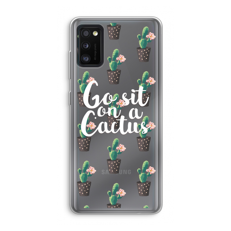 Cactus quote: Samsung Galaxy A41 Transparant Hoesje