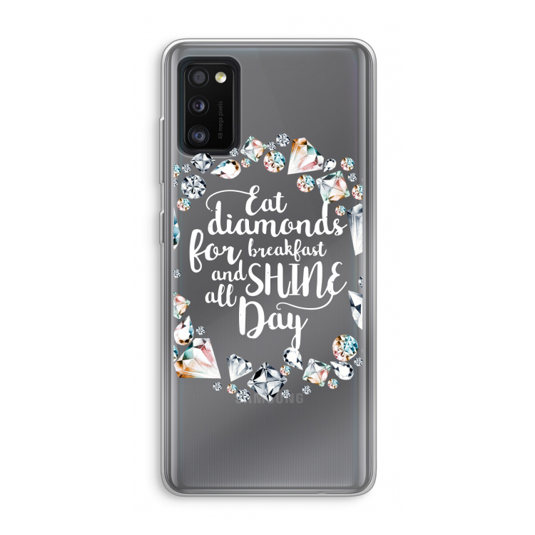 Diamonds: Samsung Galaxy A41 Transparant Hoesje