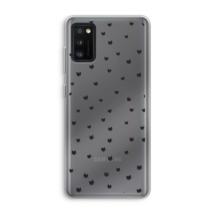 Kleine kattenkopjes: Samsung Galaxy A41 Transparant Hoesje