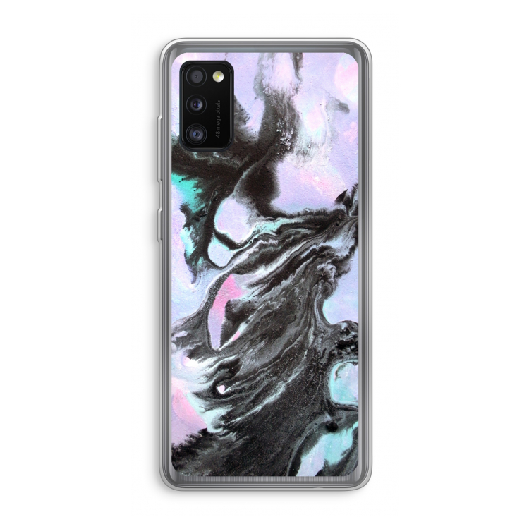 Pastel zwart: Samsung Galaxy A41 Transparant Hoesje
