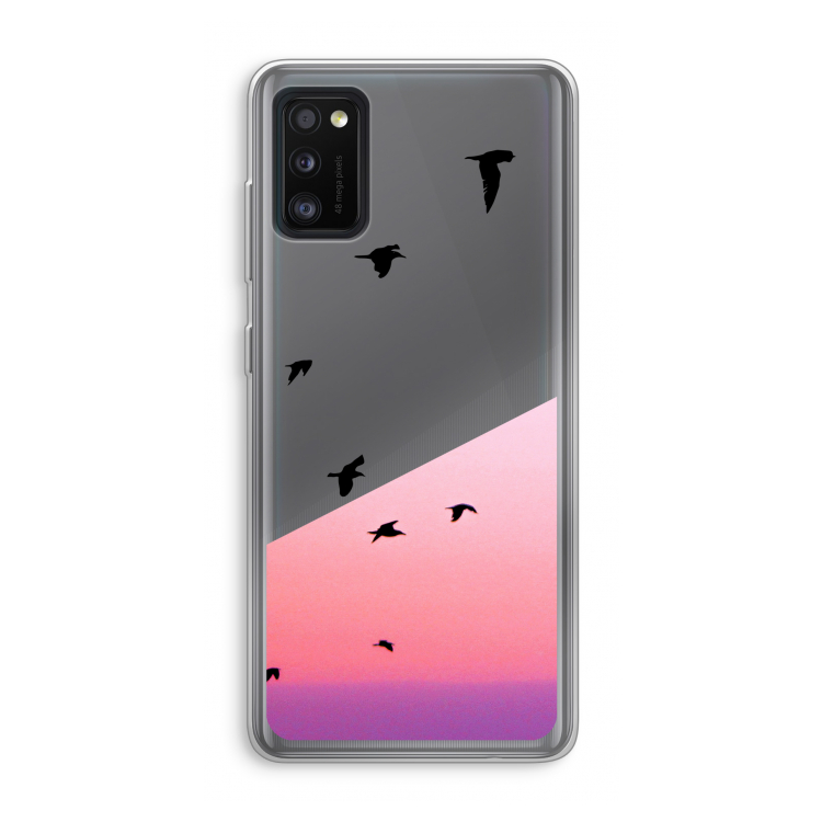 Fly away: Samsung Galaxy A41 Transparant Hoesje