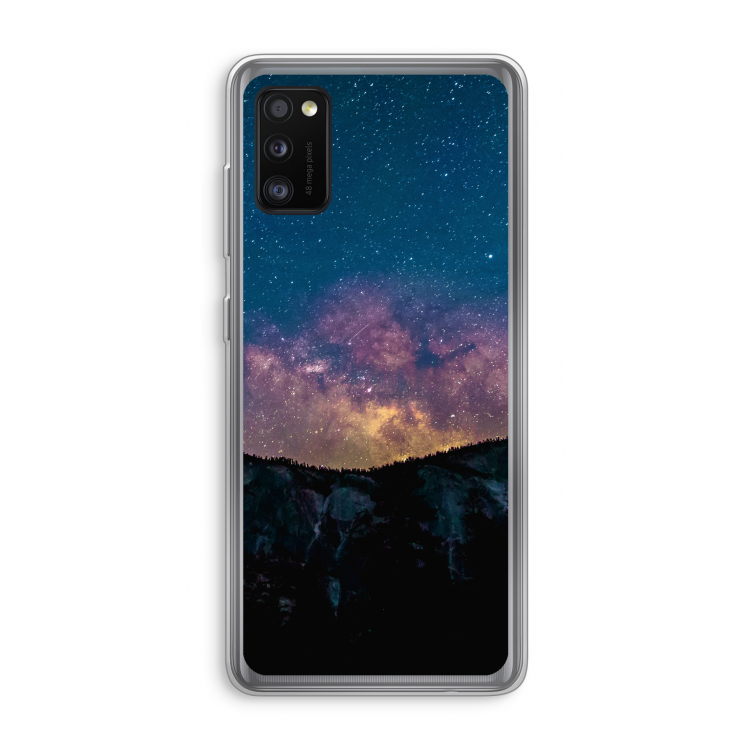 Travel to space: Samsung Galaxy A41 Transparant Hoesje