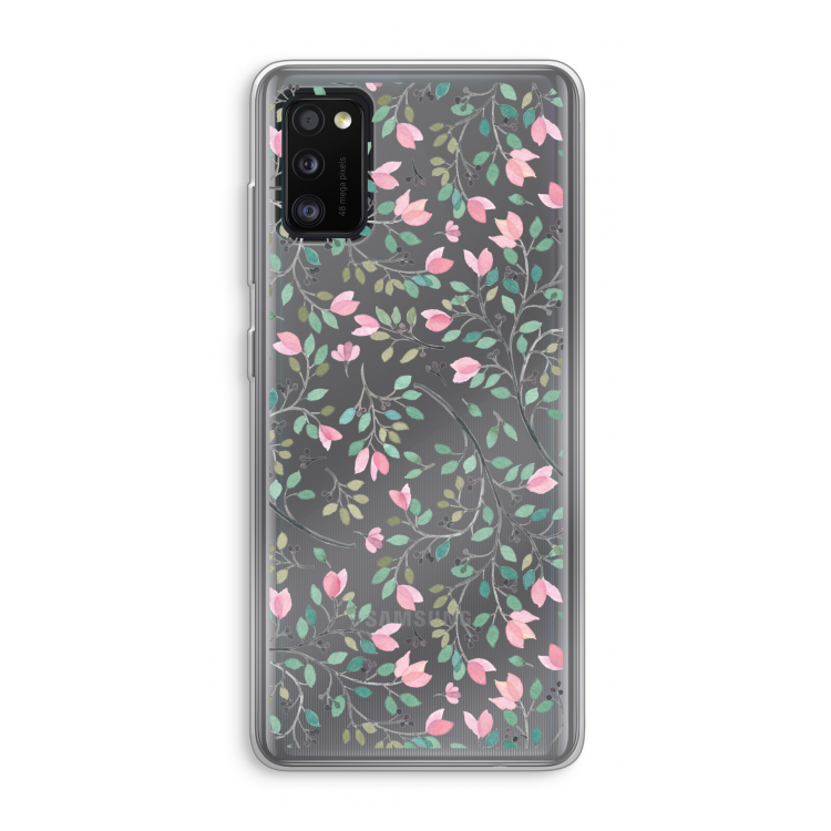 Sierlijke bloemen: Samsung Galaxy A41 Transparant Hoesje