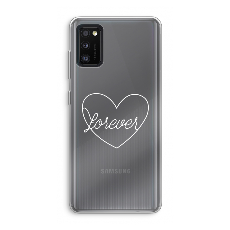 Forever heart pastel: Samsung Galaxy A41 Transparant Hoesje