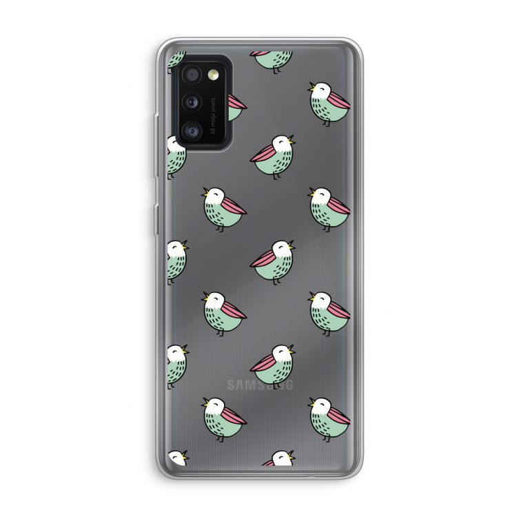 Vogeltjes: Samsung Galaxy A41 Transparant Hoesje