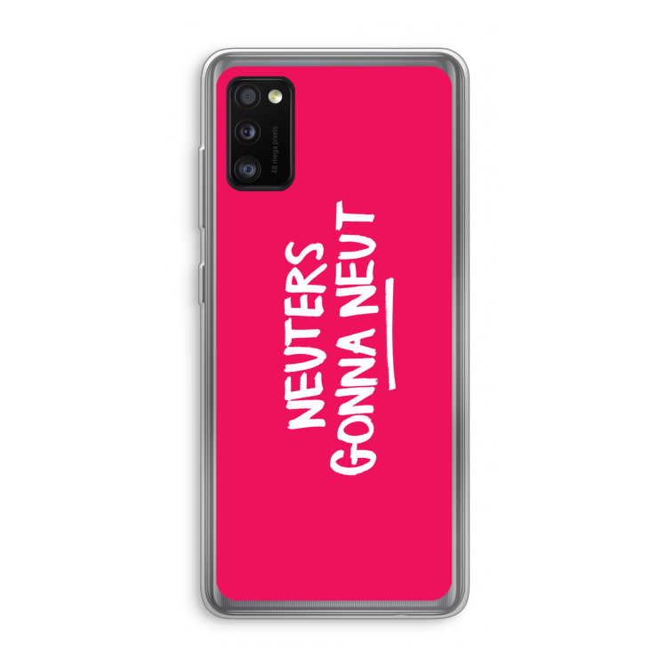 Neuters (roze): Samsung Galaxy A41 Transparant Hoesje