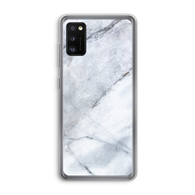 Witte marmer: Samsung Galaxy A41 Transparant Hoesje