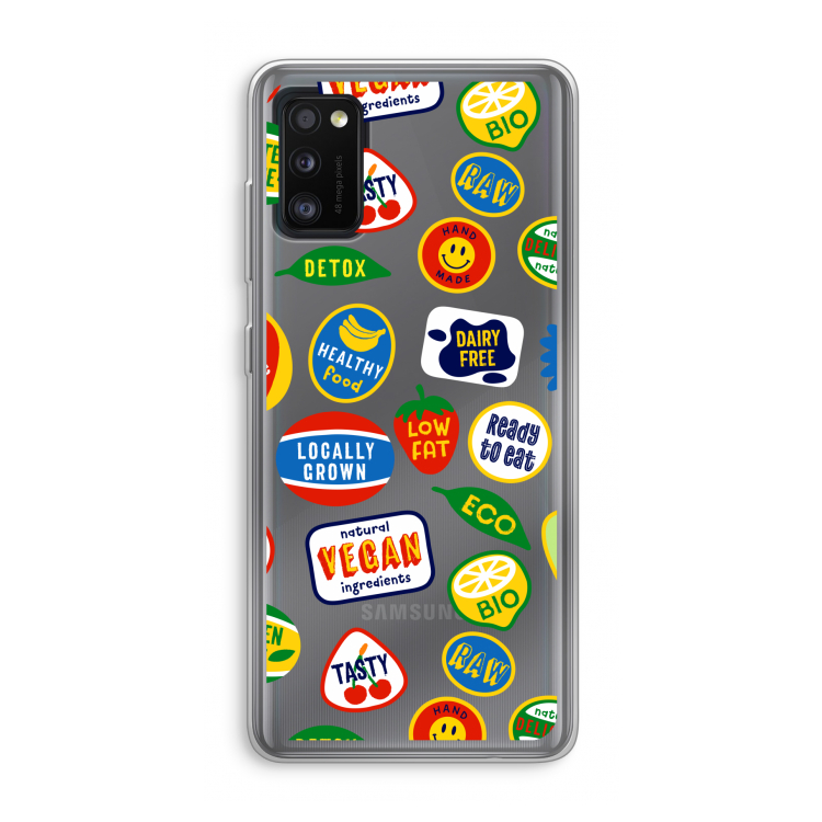 Fruitsticker: Samsung Galaxy A41 Transparant Hoesje
