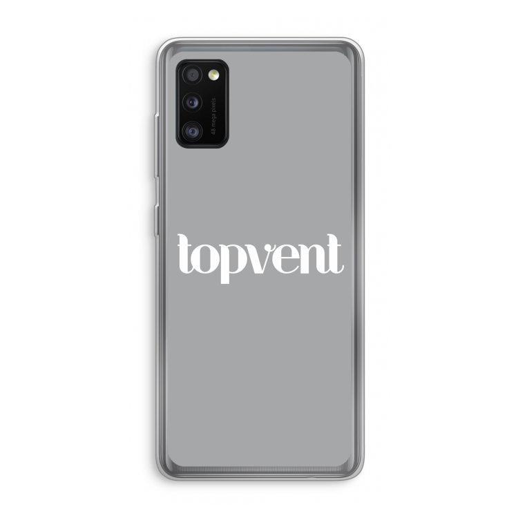 Topvent Grijs Wit: Samsung Galaxy A41 Transparant Hoesje