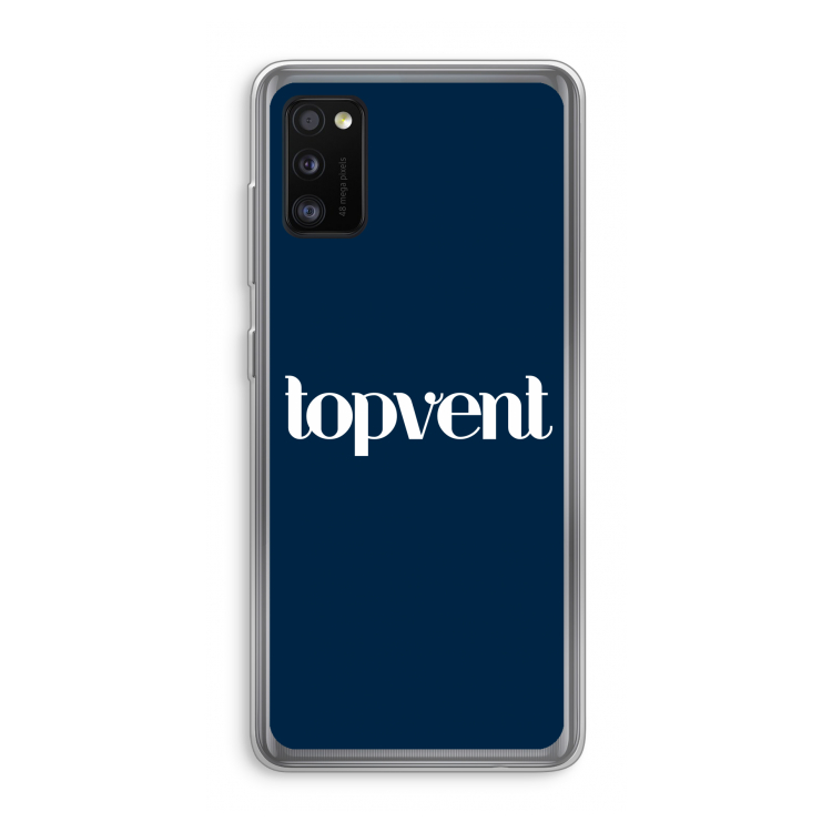 Topvent Navy: Samsung Galaxy A41 Transparant Hoesje