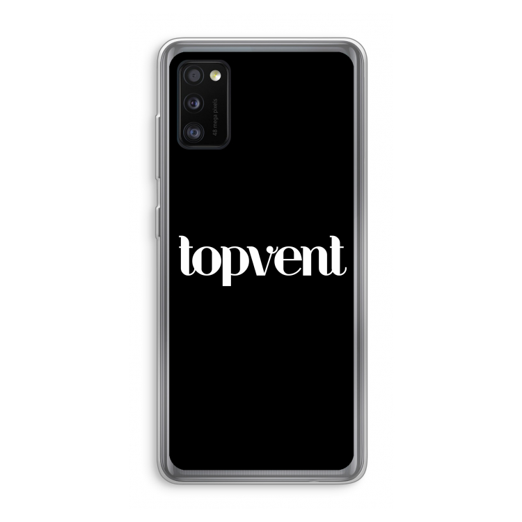 Topvent Zwart: Samsung Galaxy A41 Transparant Hoesje