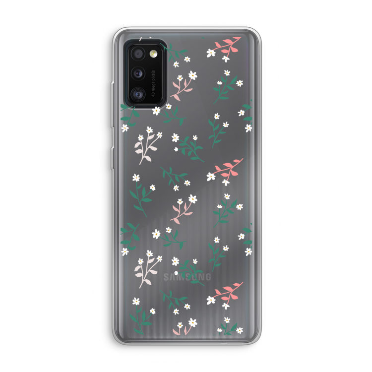 Small white flowers: Samsung Galaxy A41 Transparant Hoesje
