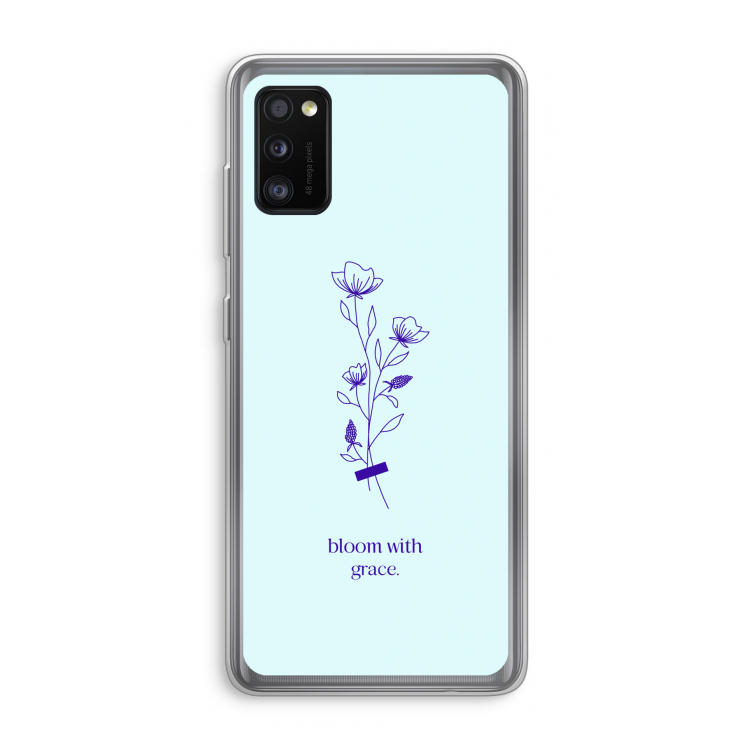 Bloom with grace: Samsung Galaxy A41 Transparant Hoesje