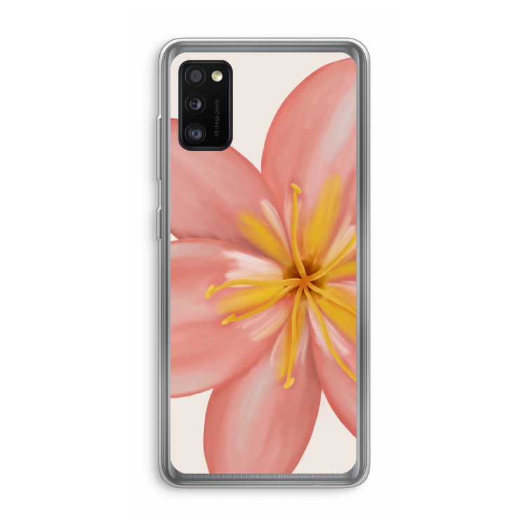 Pink Ellila Flower: Samsung Galaxy A41 Transparant Hoesje
