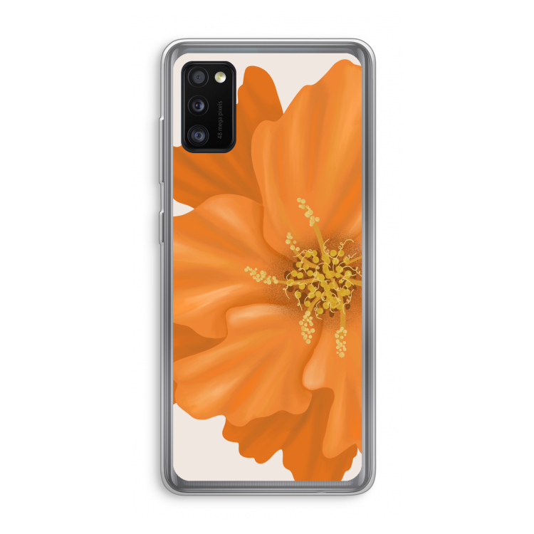 Orange Ellila flower: Samsung Galaxy A41 Transparant Hoesje