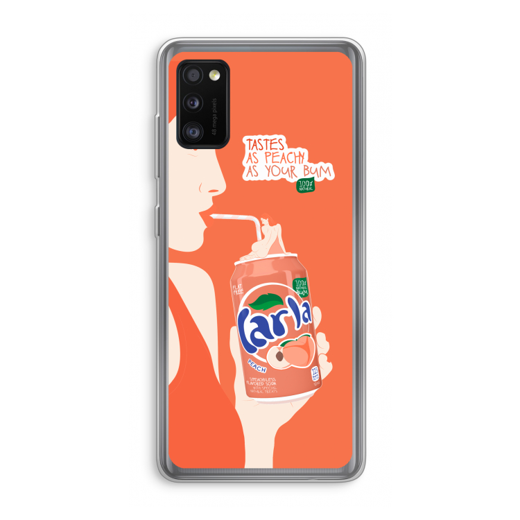 Peach please!: Samsung Galaxy A41 Transparant Hoesje