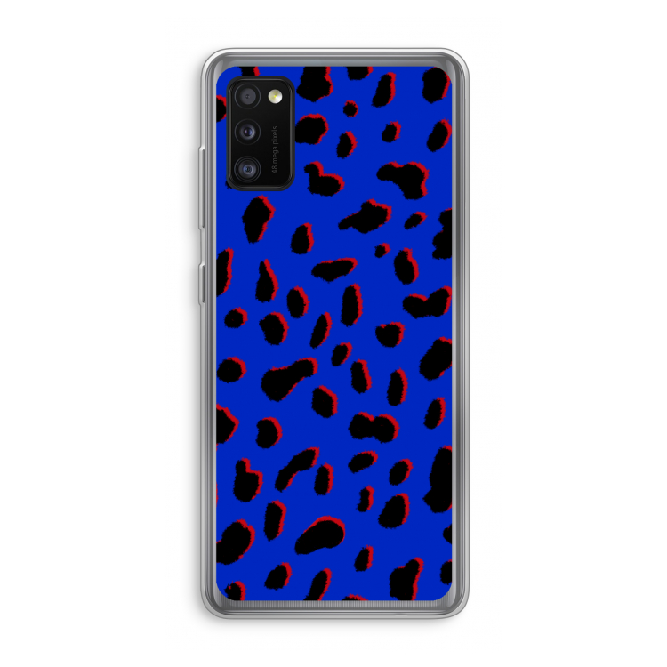 Blue Leopard: Samsung Galaxy A41 Transparant Hoesje