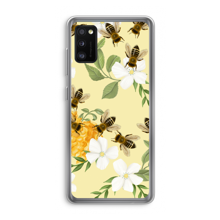 No flowers without bees: Samsung Galaxy A41 Transparant Hoesje