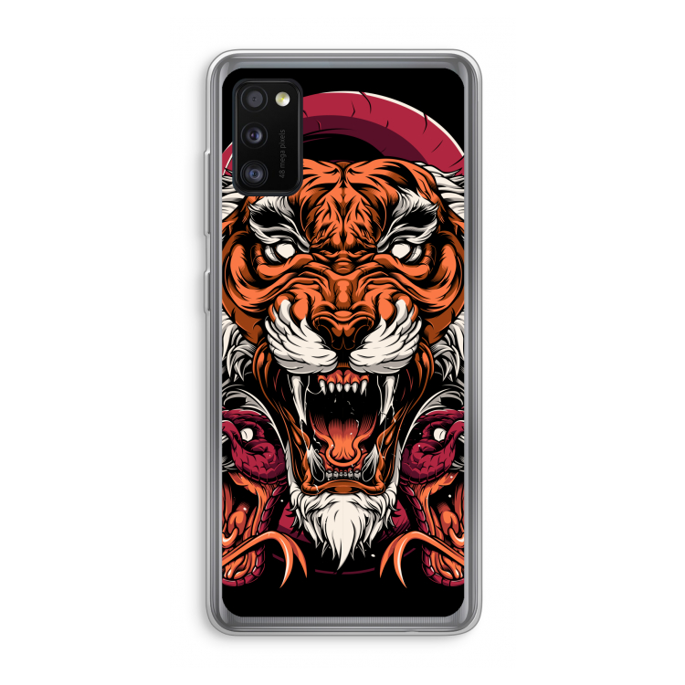 Tiger and Rattlesnakes: Samsung Galaxy A41 Transparant Hoesje