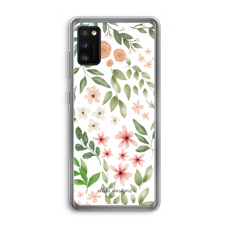 Botanical sweet flower heaven: Samsung Galaxy A41 Transparant Hoesje