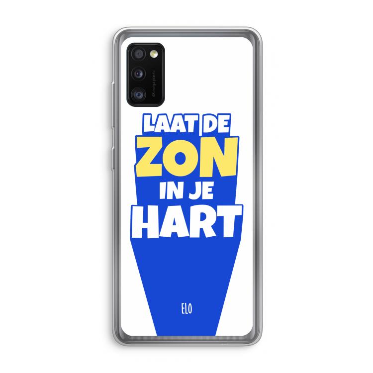 Laat de zon in je hart: Samsung Galaxy A41 Transparant Hoesje