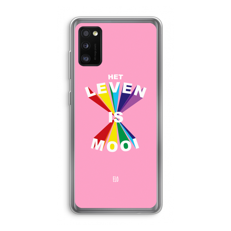 Het Leven Is Mooi: Samsung Galaxy A41 Transparant Hoesje