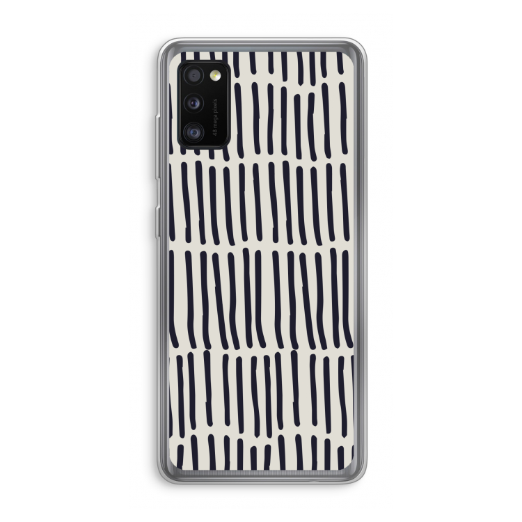 Moroccan stripes: Samsung Galaxy A41 Transparant Hoesje