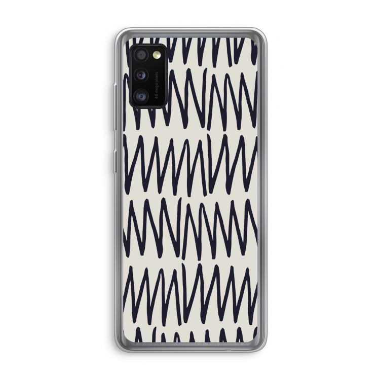Marrakech Zigzag: Samsung Galaxy A41 Transparant Hoesje