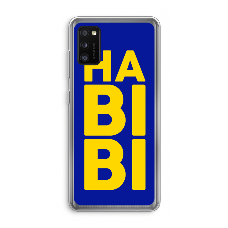 Habibi Blue: Samsung Galaxy A41 Transparant Hoesje