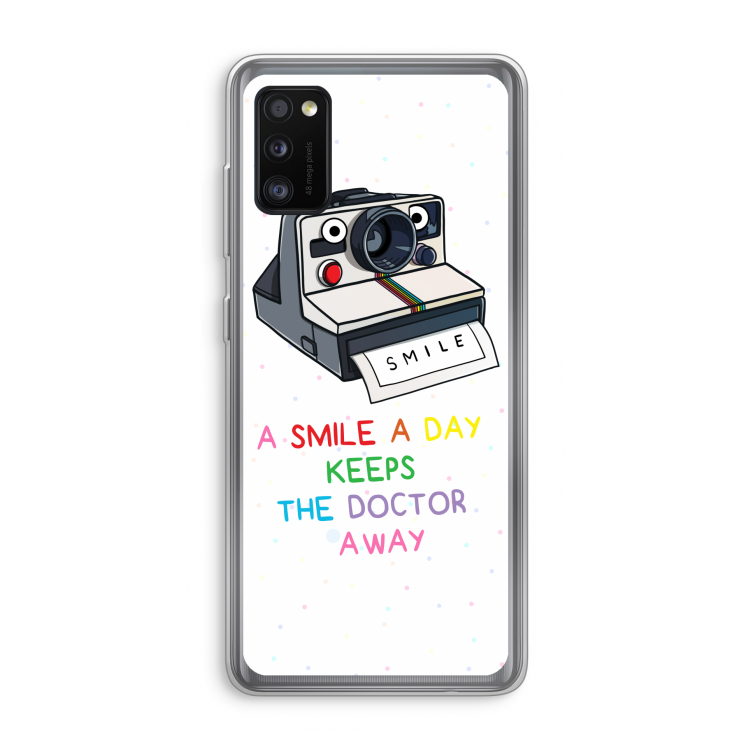 Smile: Samsung Galaxy A41 Transparant Hoesje