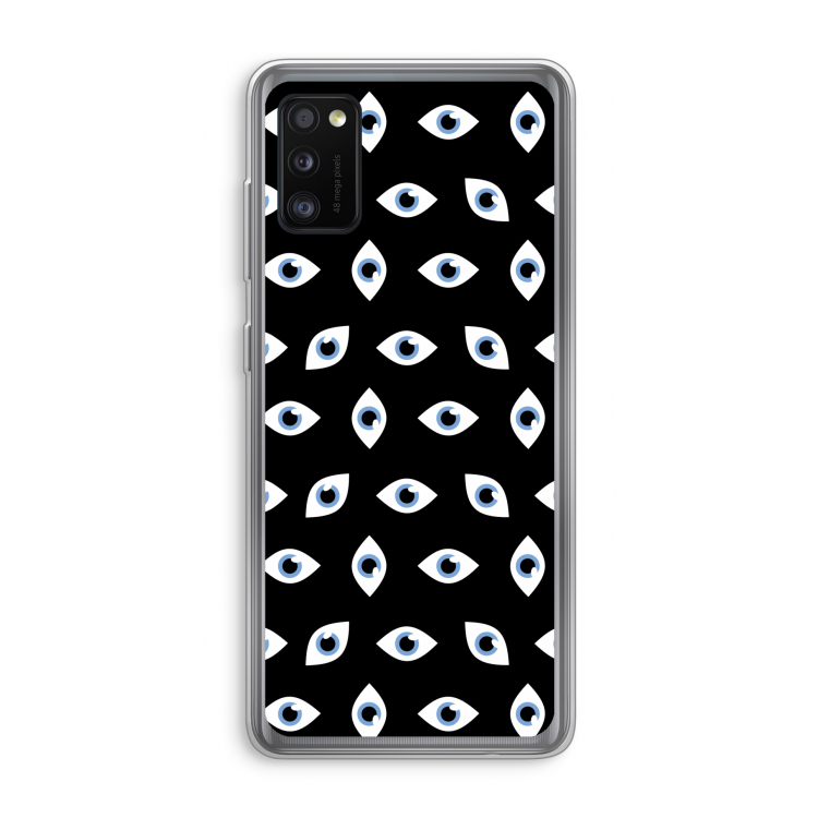 Eyes pattern: Samsung Galaxy A41 Transparant Hoesje