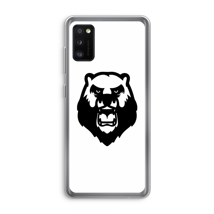 Angry Bear (white): Samsung Galaxy A41 Transparant Hoesje