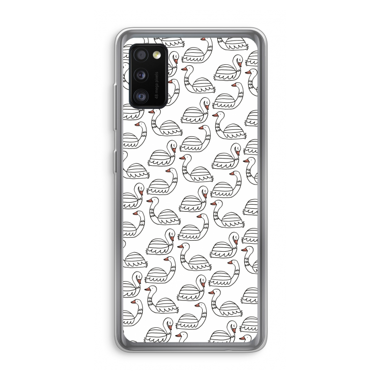 Zwanen: Samsung Galaxy A41 Transparant Hoesje