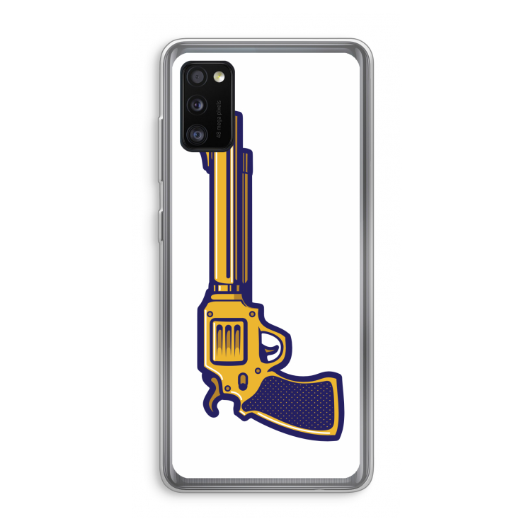 Pew Pew Pew: Samsung Galaxy A41 Transparant Hoesje