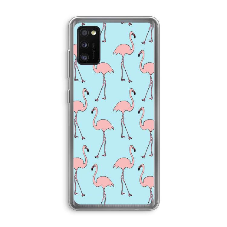 Anything Flamingoes: Samsung Galaxy A41 Transparant Hoesje