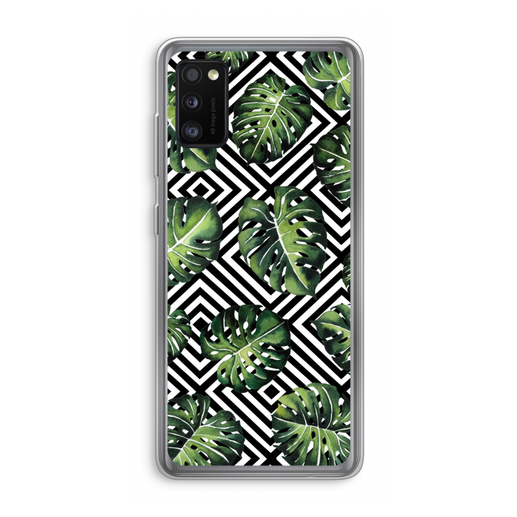 Geometrische jungle: Samsung Galaxy A41 Transparant Hoesje