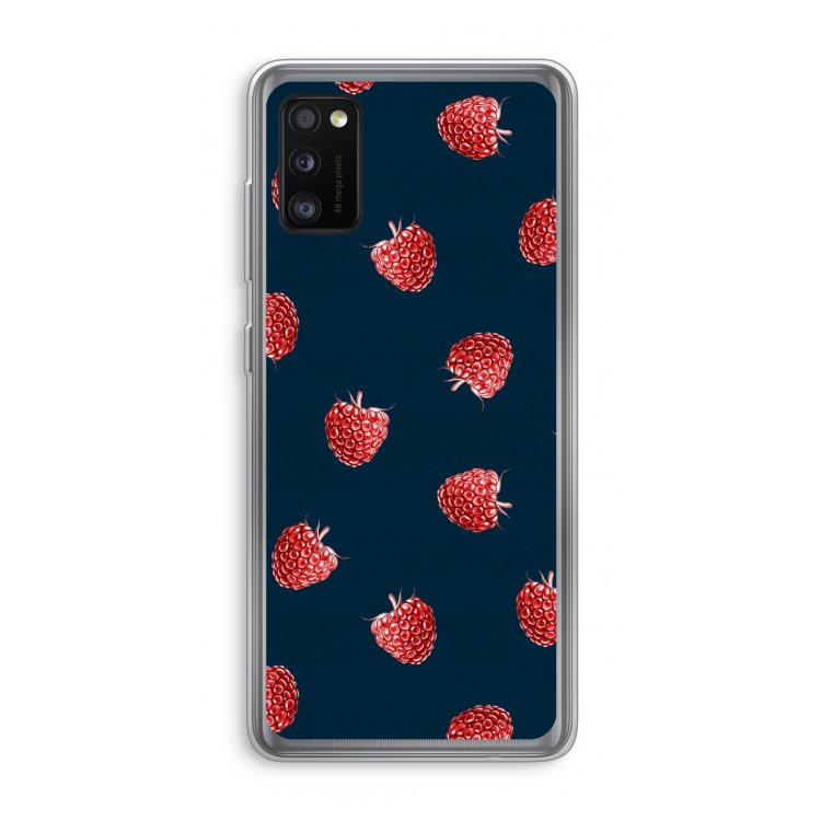 Framboosjes: Samsung Galaxy A41 Transparant Hoesje