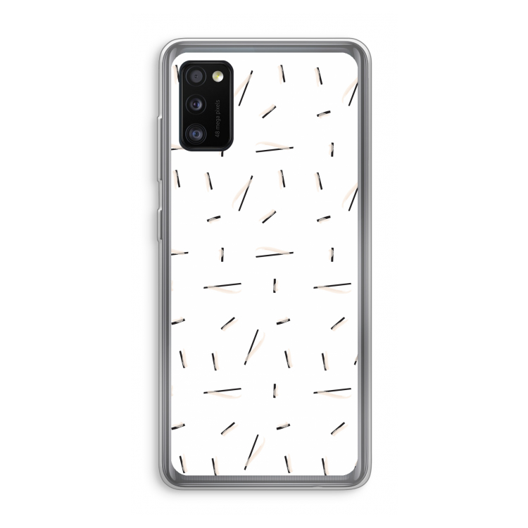 Hipster stripes: Samsung Galaxy A41 Transparant Hoesje