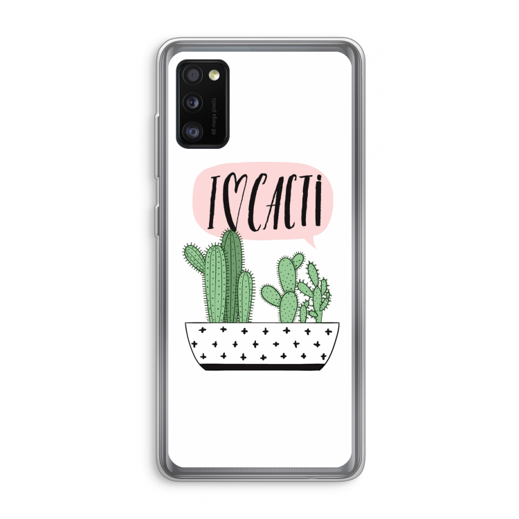 I love cacti: Samsung Galaxy A41 Transparant Hoesje